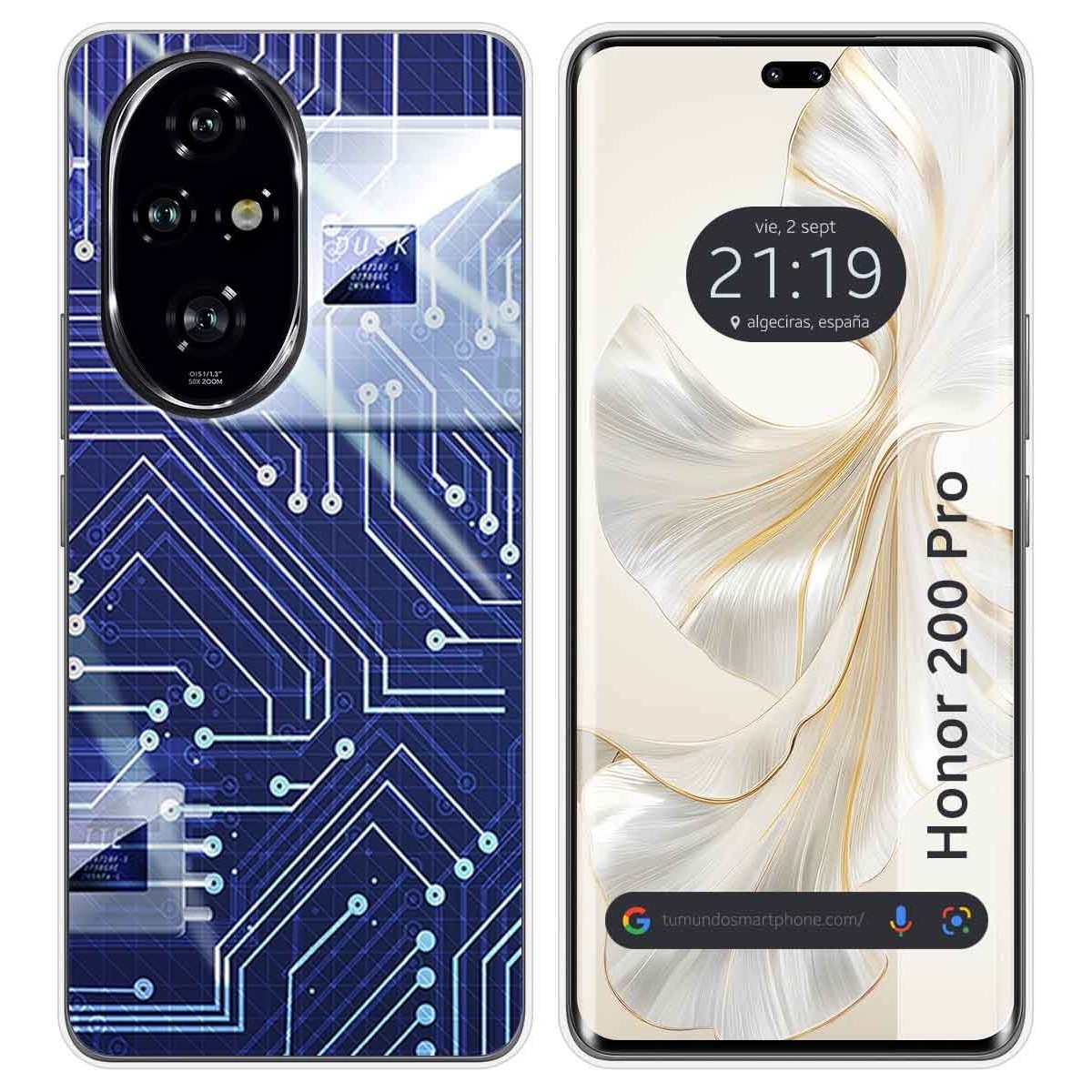 Funda Silicona para Huawei Honor 200 Pro 5G diseño Circuito Dibujos