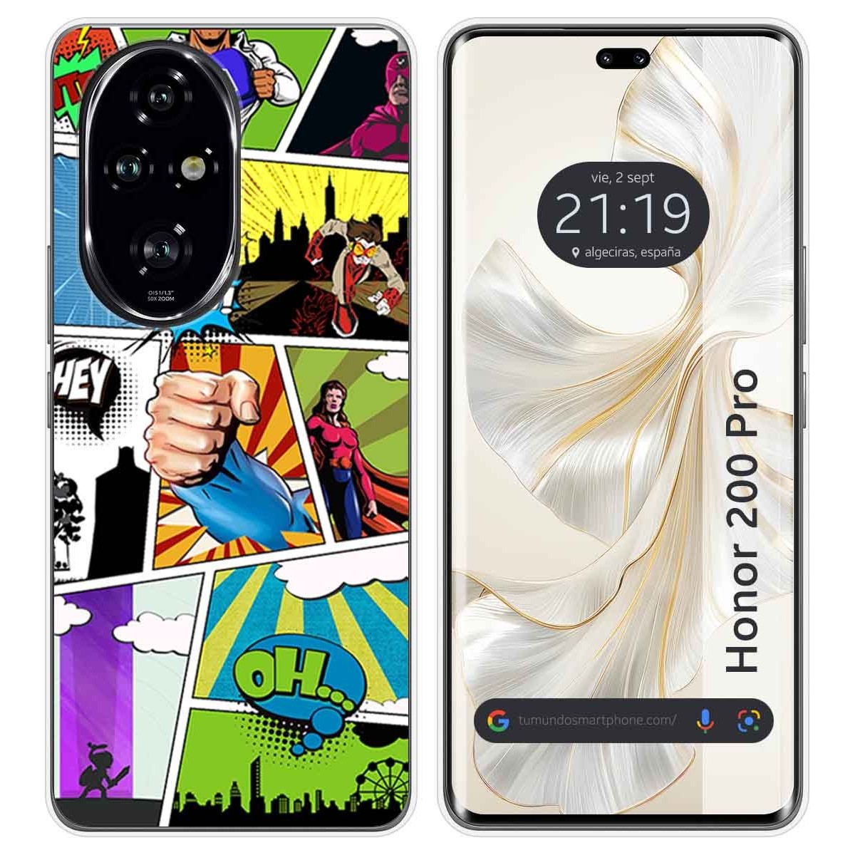 Funda Silicona para Huawei Honor 200 Pro 5G diseño Comic Dibujos