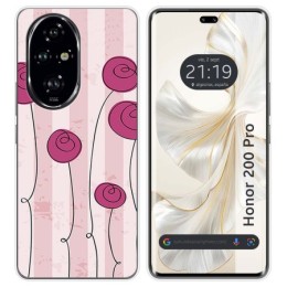 Funda Silicona para Huawei Honor 200 Pro 5G diseño Flores Vintage Dibujos