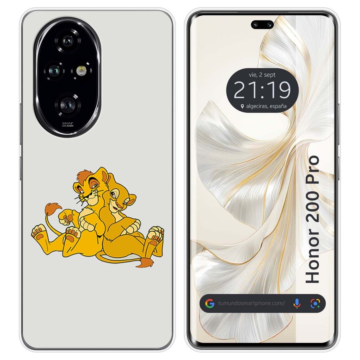 Funda Silicona para Huawei Honor 200 Pro 5G diseño Leones Dibujos