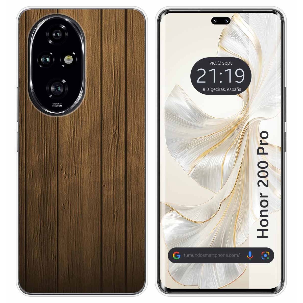 Funda Silicona para Huawei Honor 200 Pro 5G diseño Madera Dibujos