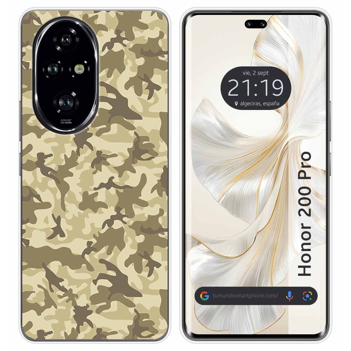 Funda Silicona para Huawei Honor 200 Pro 5G diseño Sand Camuflaje Dibujos