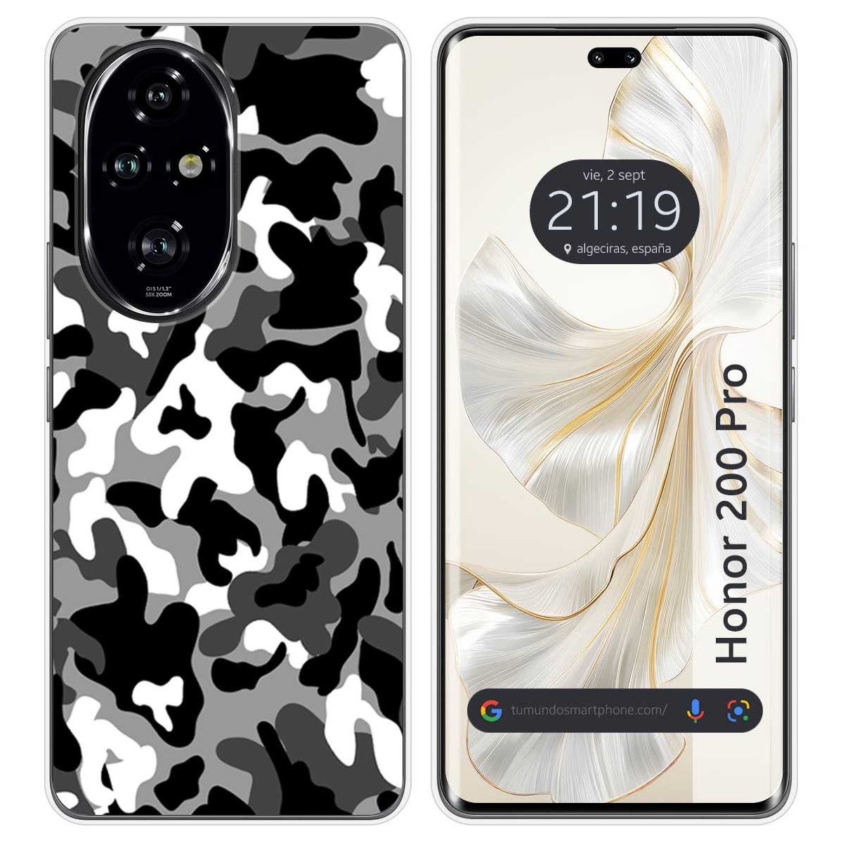 Funda Silicona para Huawei Honor 200 Pro 5G diseño Snow Camuflaje Dibujos