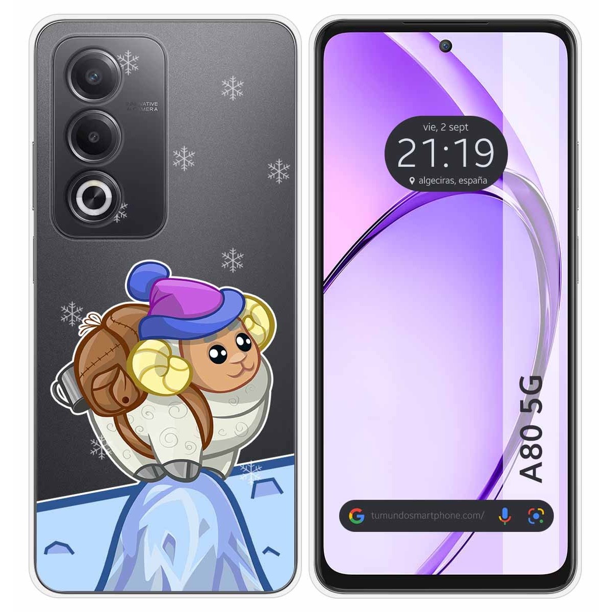 Funda Silicona Transparente para Oppo A80 5G diseño Cabra Dibujos