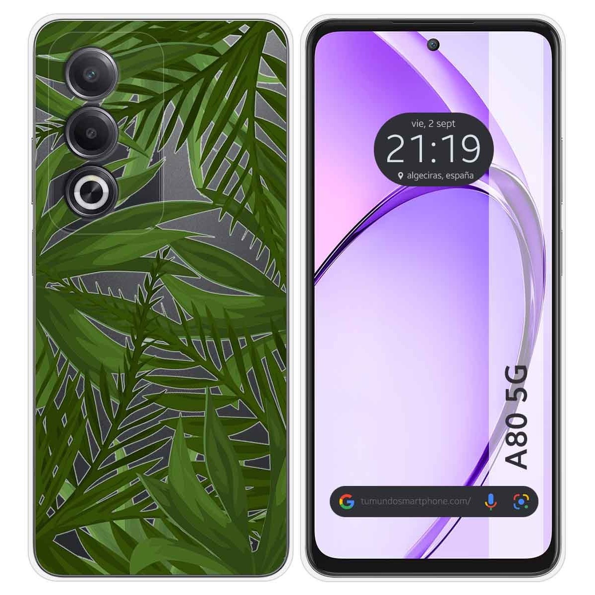 Funda Silicona Transparente para Oppo A80 5G diseño Jungla Dibujos