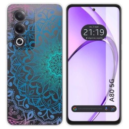 Funda Silicona Transparente para Oppo A80 5G diseño Mandala Dibujos