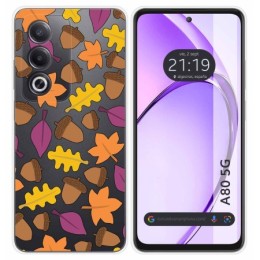 Funda Silicona Transparente para Oppo A80 5G diseño Otoño Dibujos