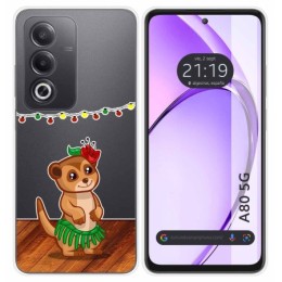 Funda Silicona Transparente para Oppo A80 5G diseño Suricata Dibujos