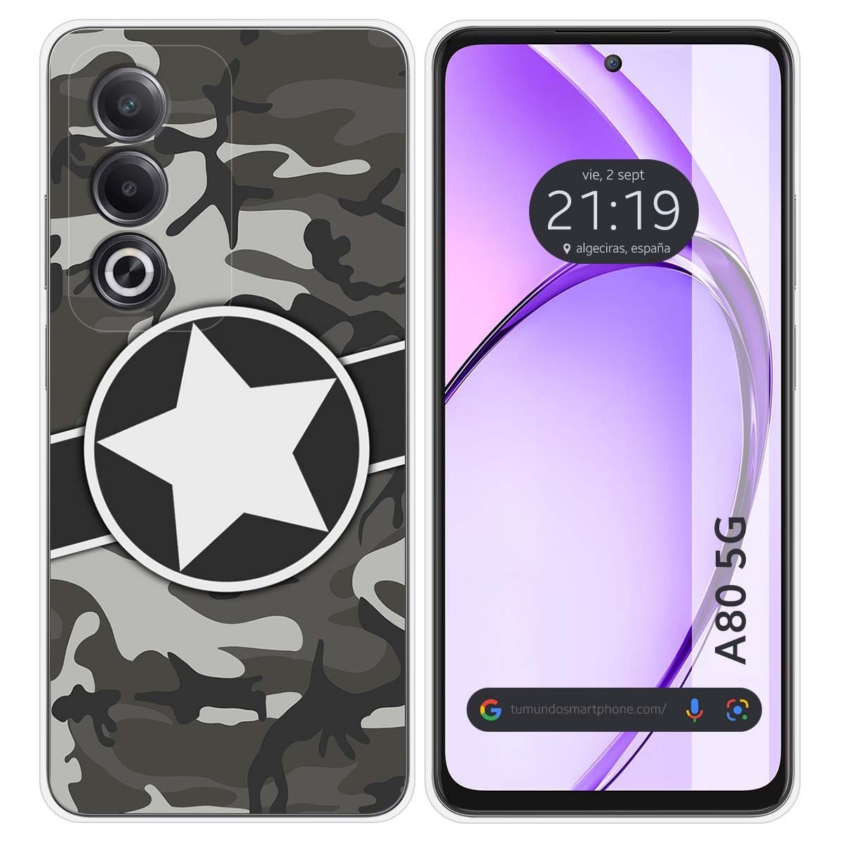 Funda Silicona para Oppo A80 5G diseño Camuflaje 02 Dibujos