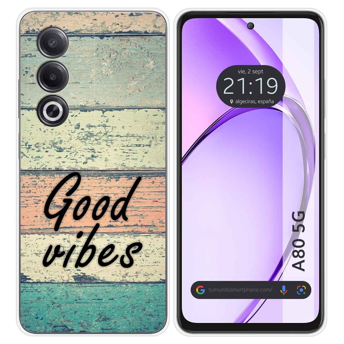 Funda Silicona para Oppo A80 5G diseño Madera 01 Dibujos