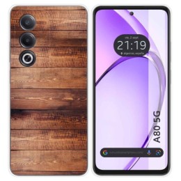 Funda Silicona para Oppo A80 5G diseño Madera 02 Dibujos