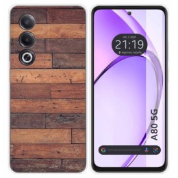 Funda Silicona para Oppo A80 5G diseño Madera 03 Dibujos