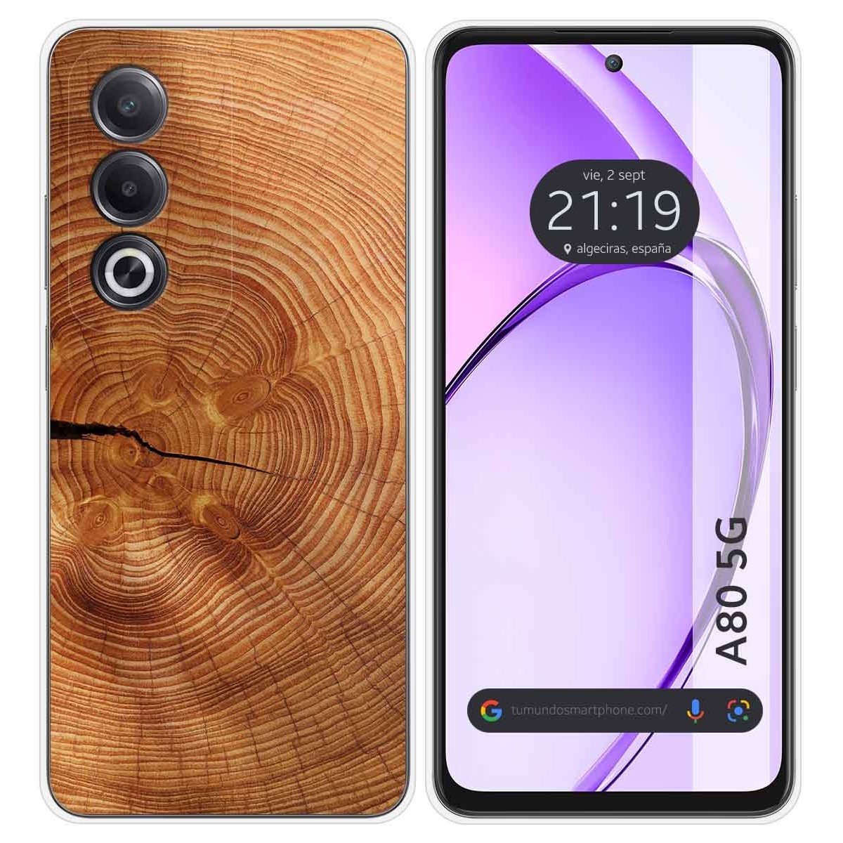 Funda Silicona para Oppo A80 5G diseño Madera 04 Dibujos