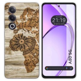 Funda Silicona para Oppo A80 5G diseño Madera 07 Dibujos