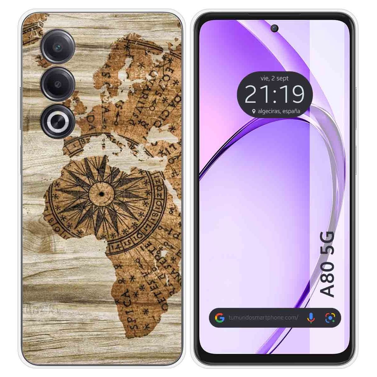 Funda Silicona para Oppo A80 5G diseño Madera 07 Dibujos