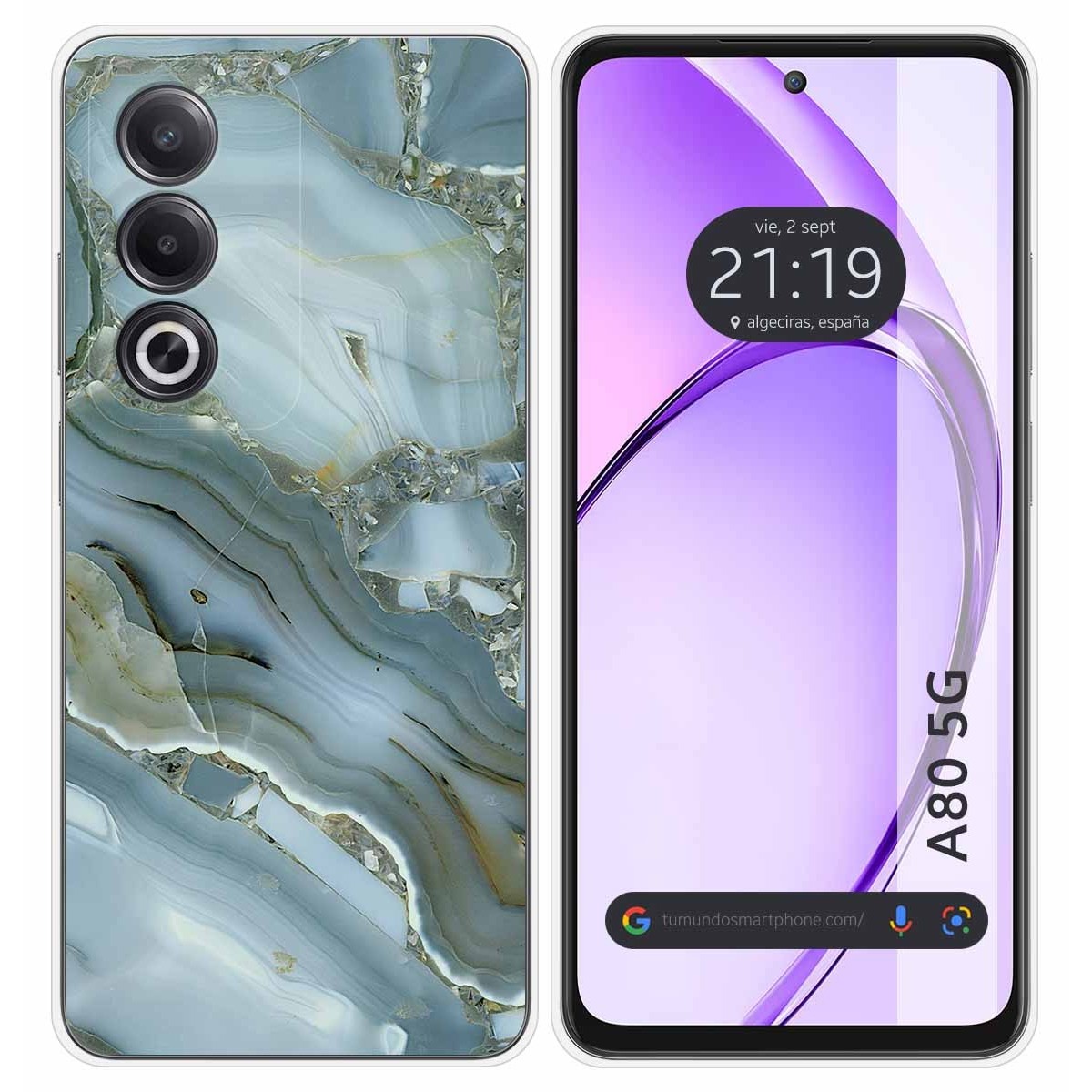 Funda Silicona para Oppo A80 5G diseño Mármol 09 Dibujos