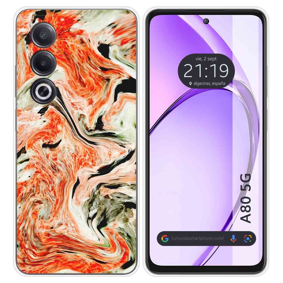 Funda Silicona para Oppo A80 5G diseño Mármol 12 Dibujos