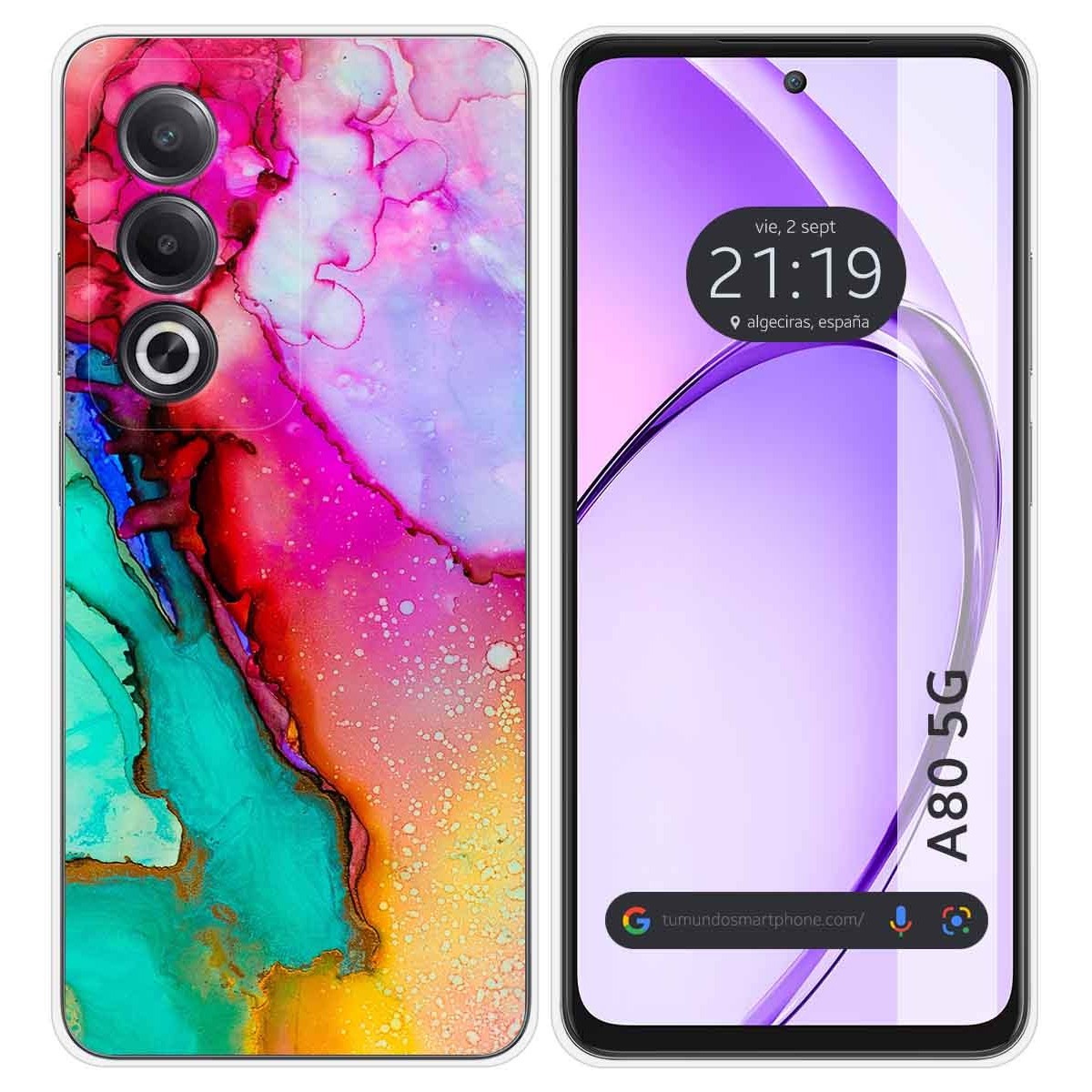 Funda Silicona para Oppo A80 5G diseño Mármol 15 Dibujos