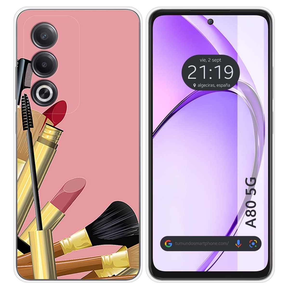 Funda Silicona para Oppo A80 5G diseño Brochas Dibujos