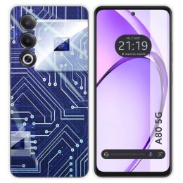 Funda Silicona para Oppo A80 5G diseño Circuito Dibujos