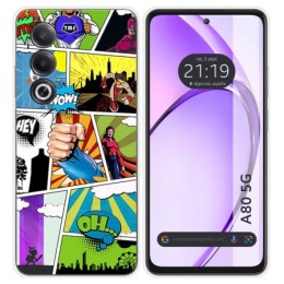 Funda Silicona para Oppo A80 5G diseño Comic Dibujos