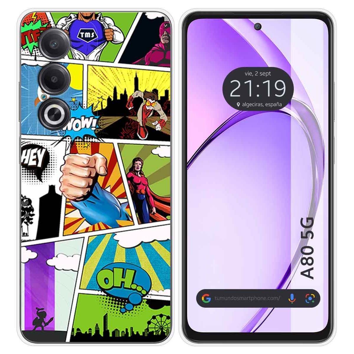 Funda Silicona para Oppo A80 5G diseño Comic Dibujos