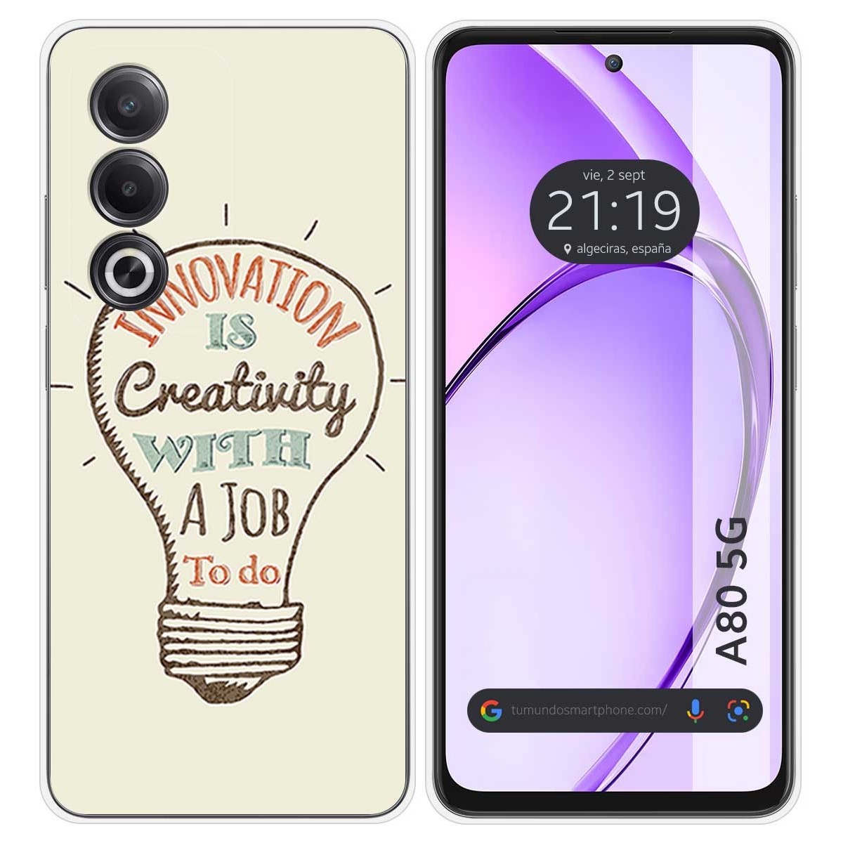 Funda Silicona para Oppo A80 5G diseño Creativity Dibujos