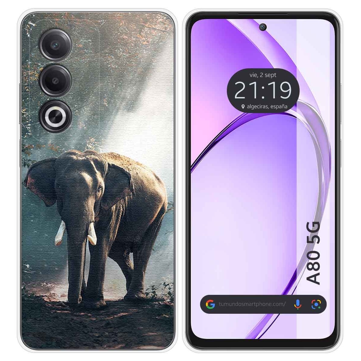 Funda Silicona para Oppo A80 5G diseño Elefante Dibujos