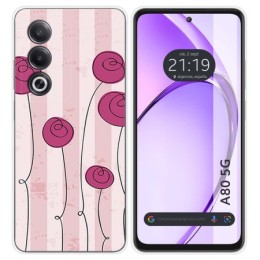 Funda Silicona para Oppo A80 5G diseño Flores Vintage Dibujos