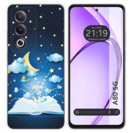 Funda Silicona para Oppo A80 5G diseño Libro Cuentos Dibujos