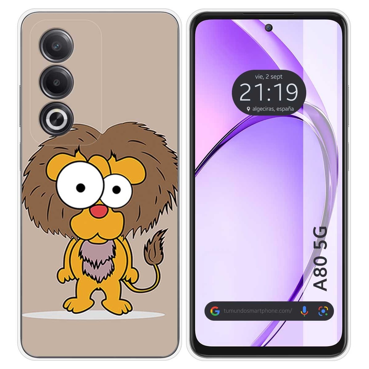 Funda Silicona para Oppo A80 5G diseño Leon Dibujos