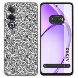 Funda Silicona para Oppo A80 5G diseño Letras Dibujos