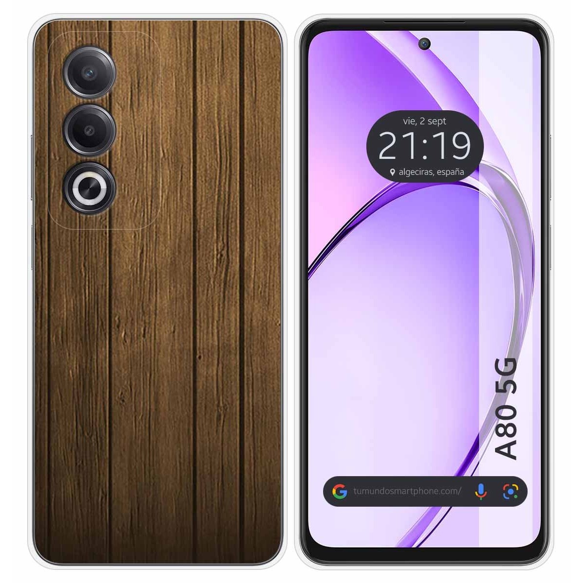 Funda Silicona para Oppo A80 5G diseño Madera Dibujos