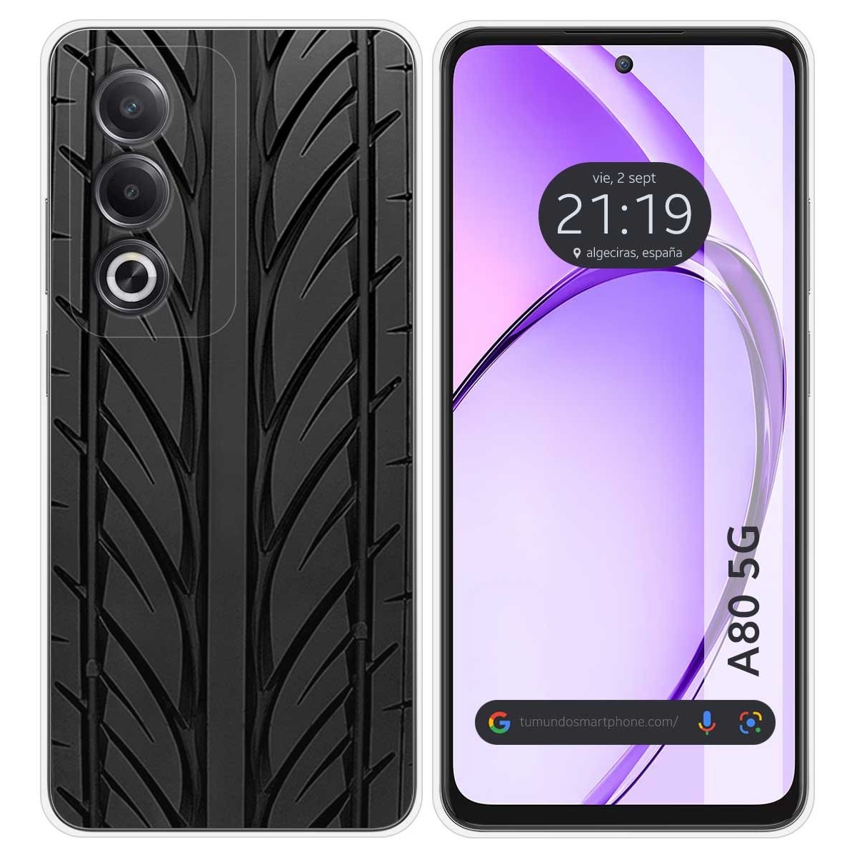 Funda Silicona para Oppo A80 5G diseño Neumatico Dibujos