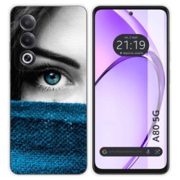 Funda Silicona para Oppo A80 5G diseño Ojo Dibujos