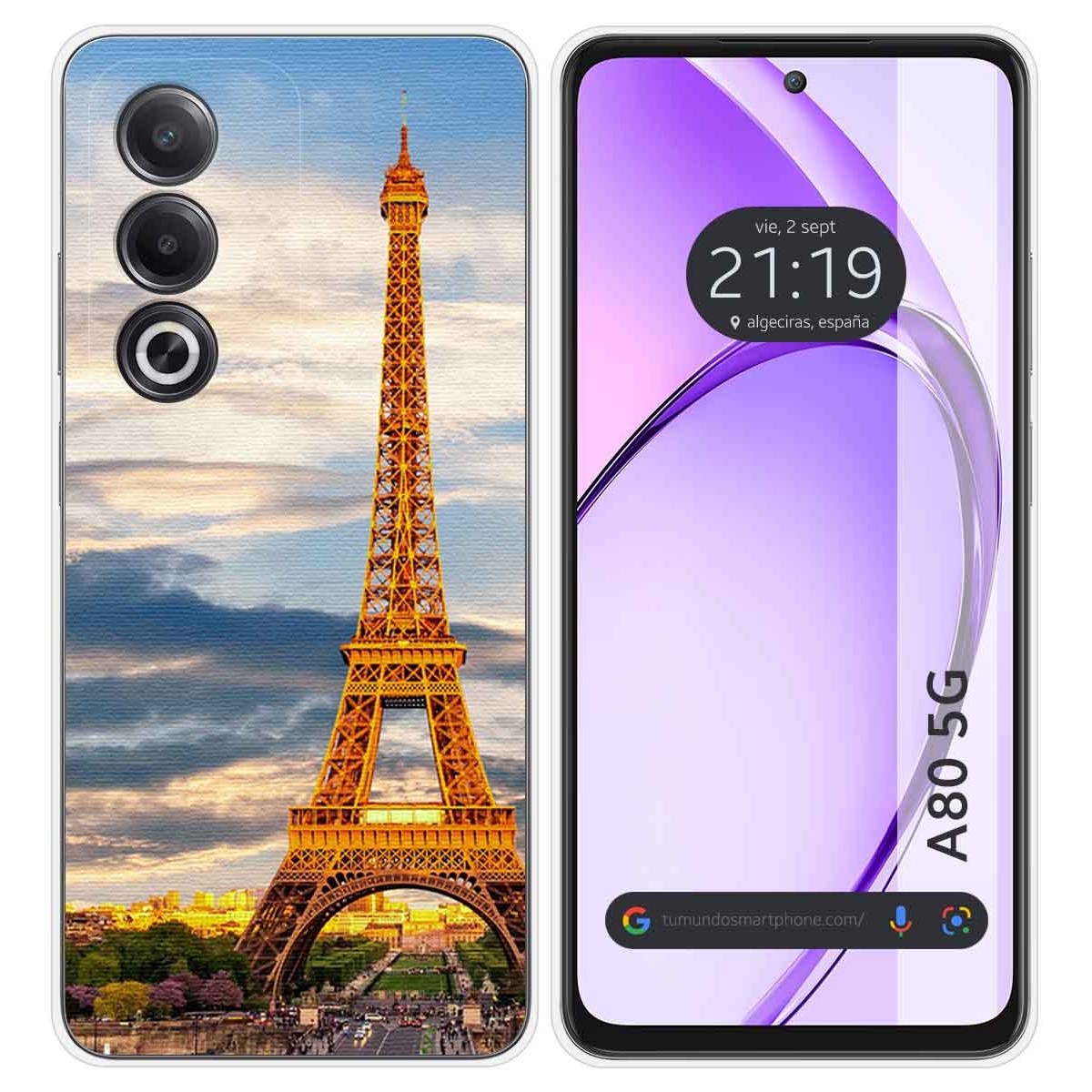 Funda Silicona para Oppo A80 5G diseño Paris Dibujos