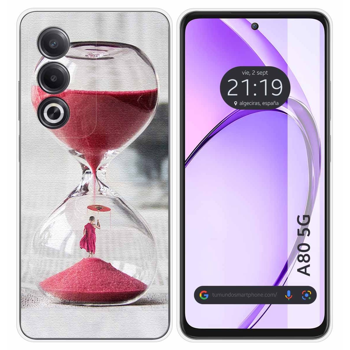 Funda Silicona para Oppo A80 5G diseño Reloj Dibujos