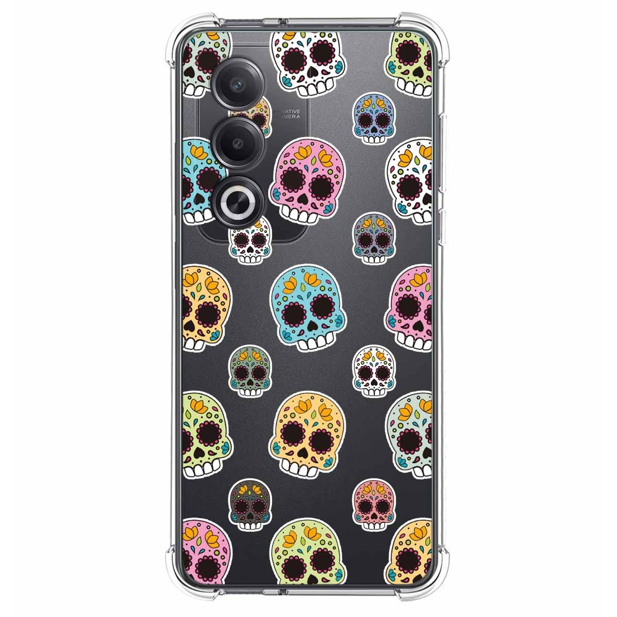 Funda Silicona Antigolpes para Oppo A80 5G diseño Catrina Dibujos