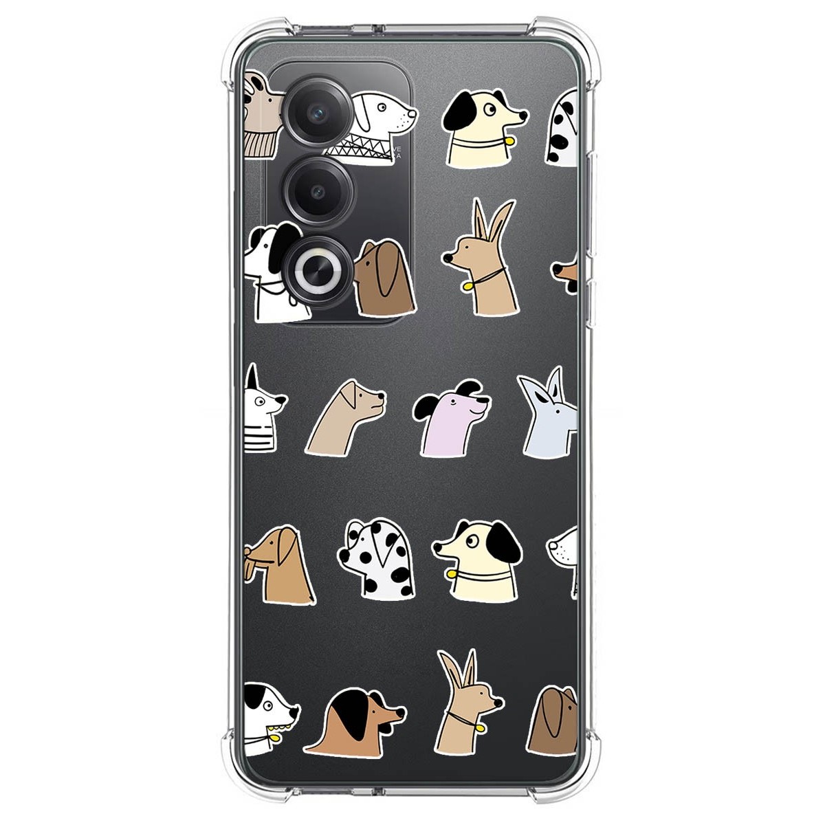 Funda Silicona Antigolpes para Oppo A80 5G diseño Perros Dibujos