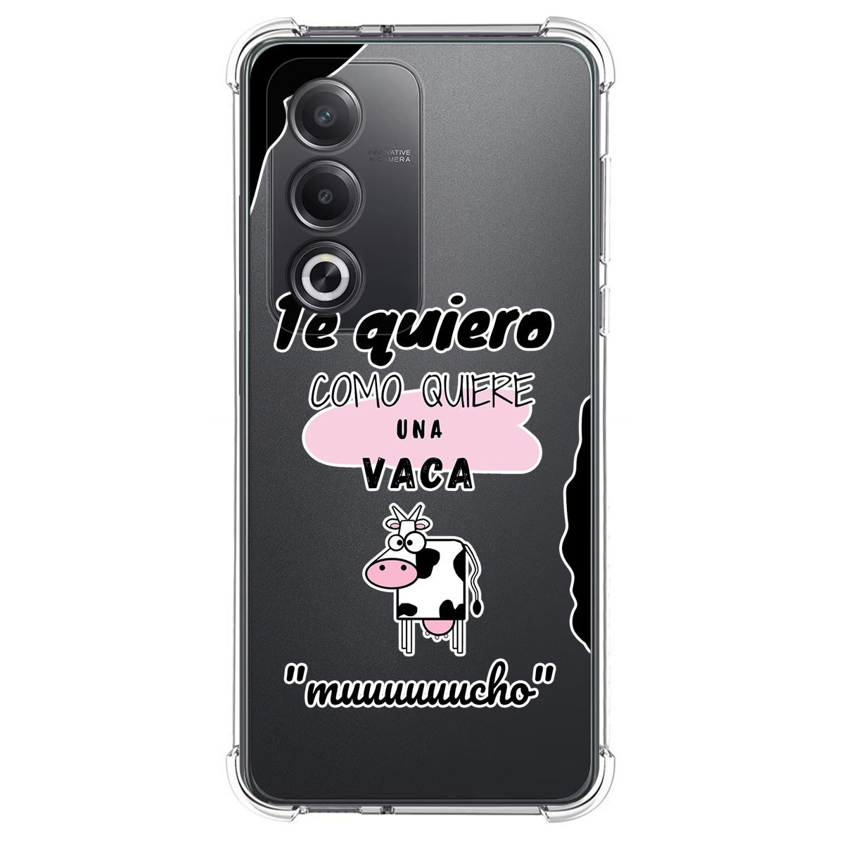 Funda Silicona Antigolpes para Oppo A80 5G diseño Vaca Dibujos