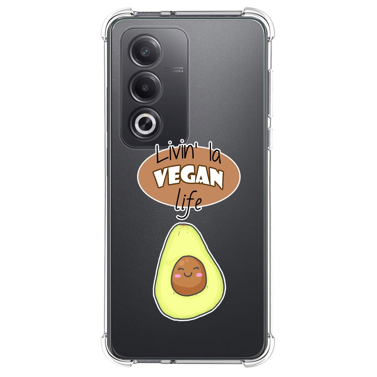 Funda Silicona Antigolpes para Oppo A80 5G diseño Vegan Life Dibujos