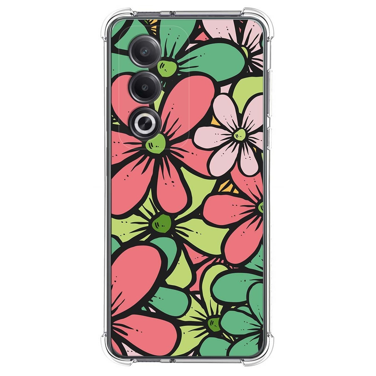 Funda Silicona Antigolpes para Oppo A80 5G diseño Flores 02 Dibujos