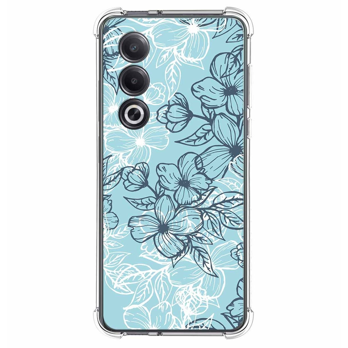 Funda Silicona Antigolpes para Oppo A80 5G diseño Flores 03 Dibujos