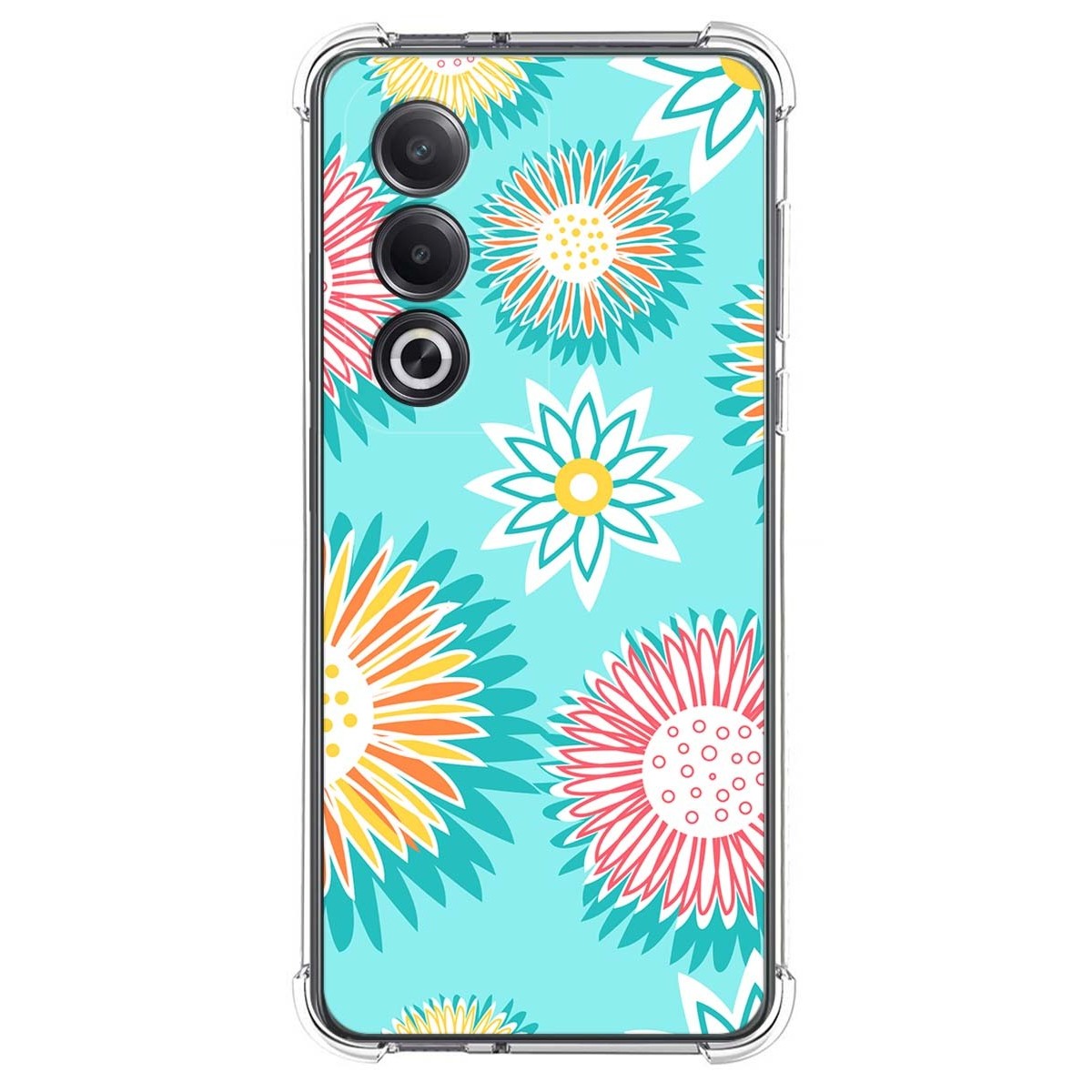 Funda Silicona Antigolpes para Oppo A80 5G diseño Flores 05 Dibujos