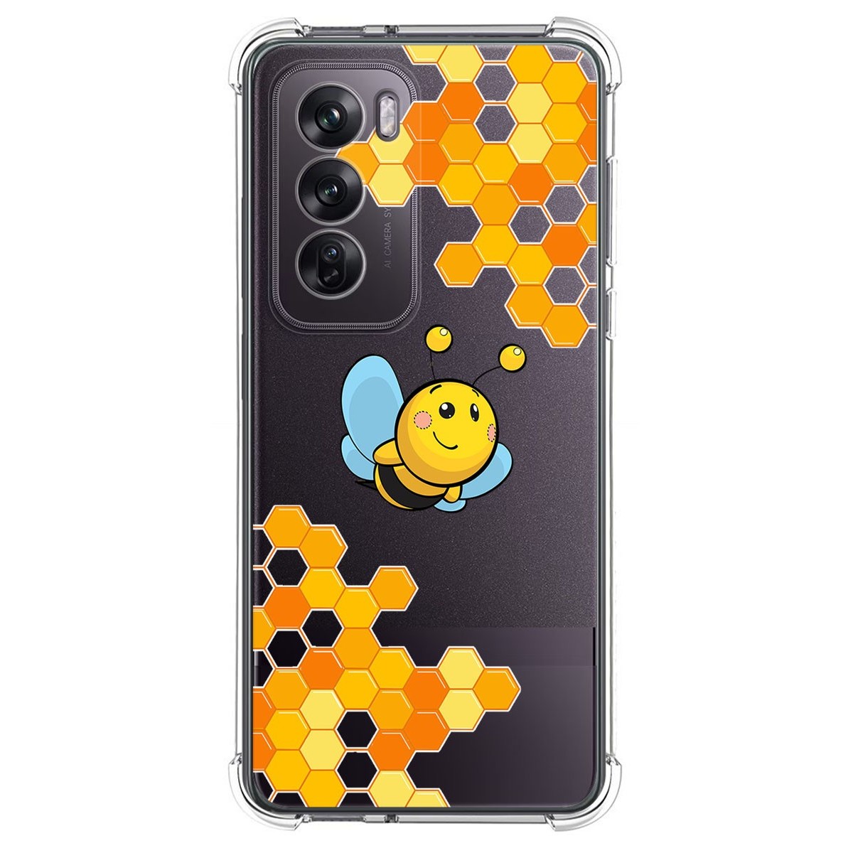 Funda Silicona Antigolpes para Oppo Reno 12 Pro 5G diseño Abeja Dibujos