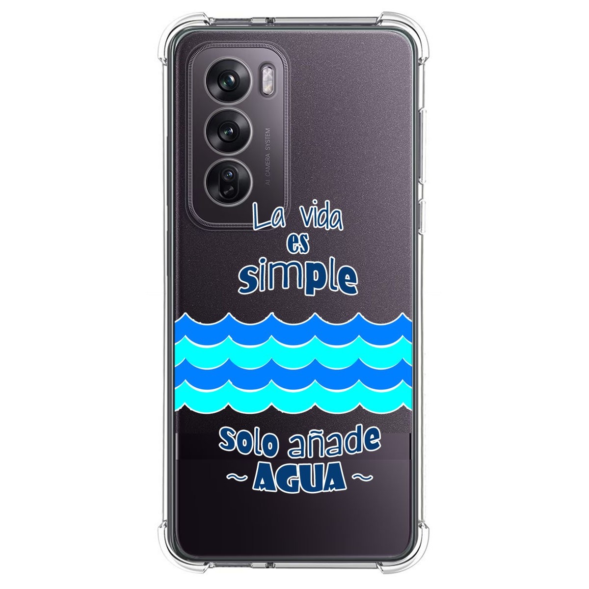 Funda Silicona Antigolpes para Oppo Reno 12 Pro 5G diseño Agua Dibujos