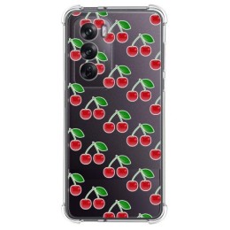 Funda Silicona Antigolpes para Oppo Reno 12 Pro 5G diseño Cerezas Dibujos