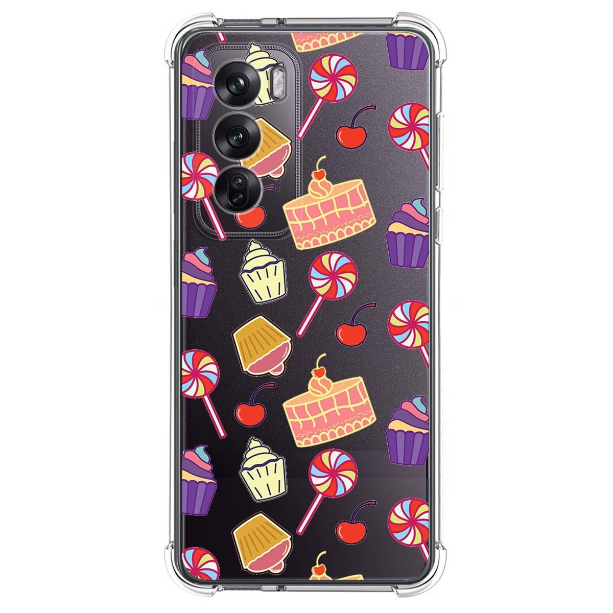 Funda Silicona Antigolpes para Oppo Reno 12 Pro 5G diseño Dulces 01 Dibujos