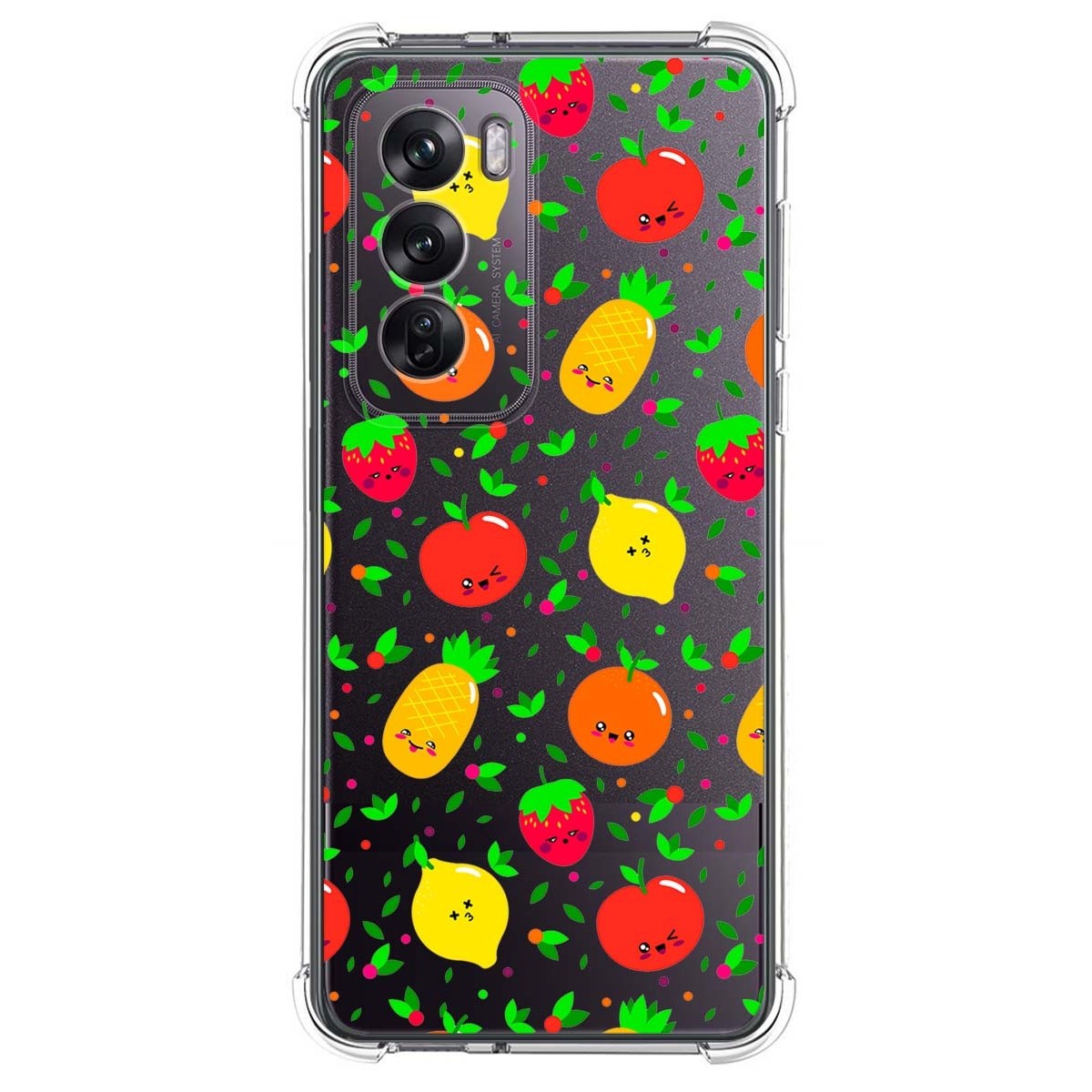 Funda Silicona Antigolpes para Oppo Reno 12 Pro 5G diseño Frutas 01 Dibujos