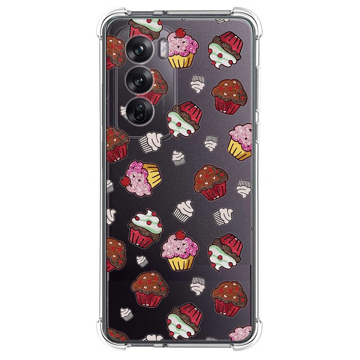 Funda Silicona Antigolpes para Oppo Reno 12 Pro 5G diseño Muffins Dibujos